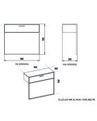 Ensemble Console et Miroir Polka Aynali doré/noir  - 90x37.8x11.3 cm