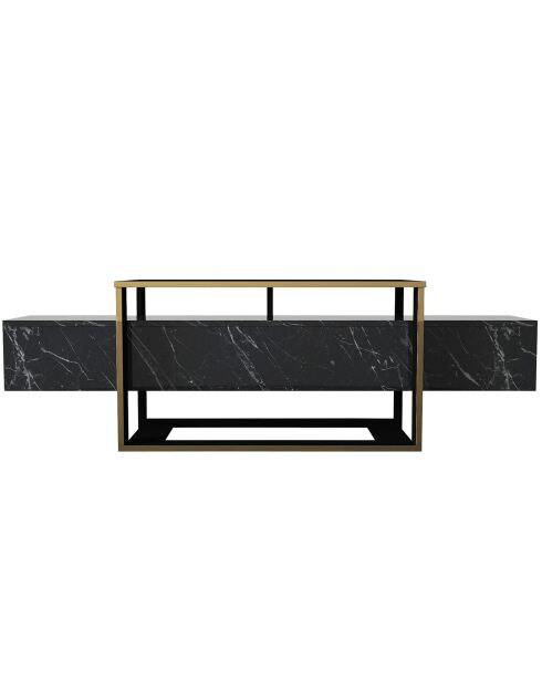 Meuble TV Bianco noir/doré  - 160x46.1x49.8 cm