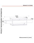 Mueble TV negro y dorado Bianco - 160x46,1x49,8 cm