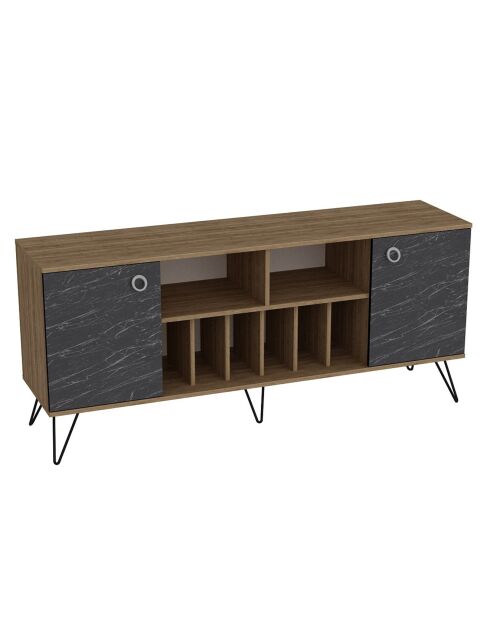 Buffet Lorenz noyer noir  - 180x44.8x78.6 cm