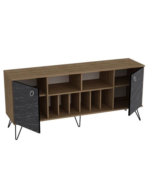 Buffet Lorenz noyer noir  - 180x44.8x78.6 cm