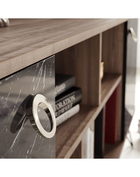 Buffet Lorenz noyer noir  - 180x44.8x78.6 cm