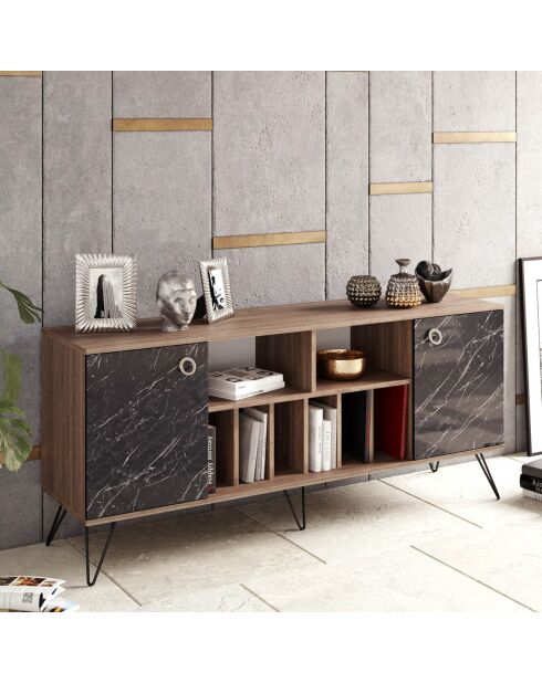 Buffet Lorenz noyer noir  - 180x44.8x78.6 cm