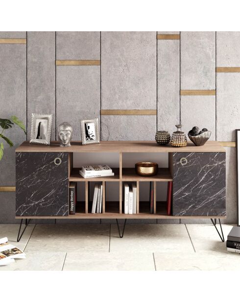 Buffet Lorenz noyer noir  - 180x44.8x78.6 cm