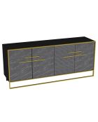 Buffet Polka doré/noir  - 180x47.3x75 cm
