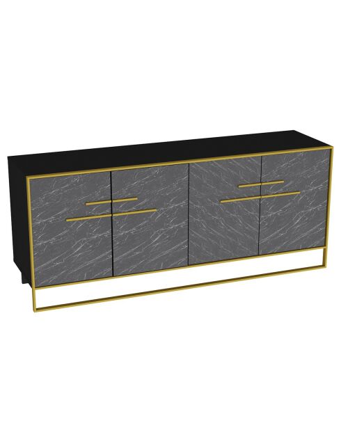 Buffet Polka doré/noir  - 180x47.3x75 cm