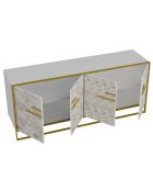 Buffet Polka doré/blanc  - 180x47.3x75 cm