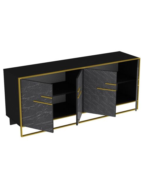 Buffet Polka doré/noir  - 180x47.3x75 cm