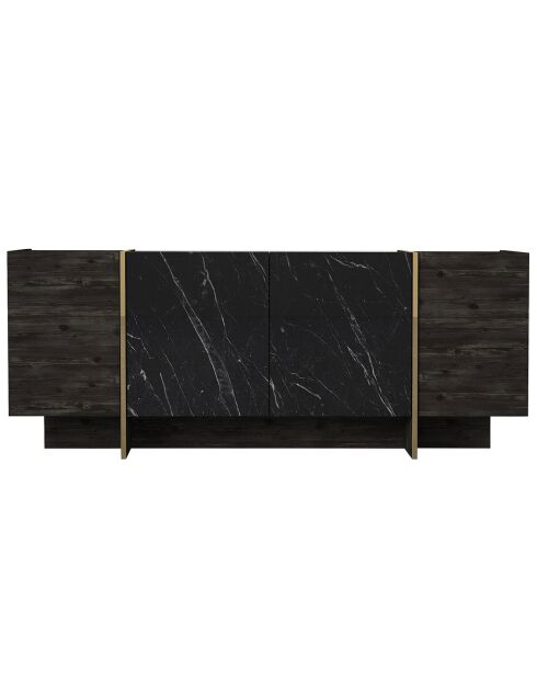 Buffet Veyron noir/doré  -  185x75x46.6 cm