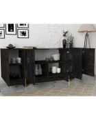 Buffet Veyron noir/doré  -  185x75x46.6 cm
