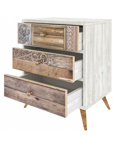 Commode Liza noyer clair  - 50x35x60 cm