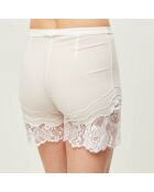 Short en Soie mélangée Desert Rose blanc cassé