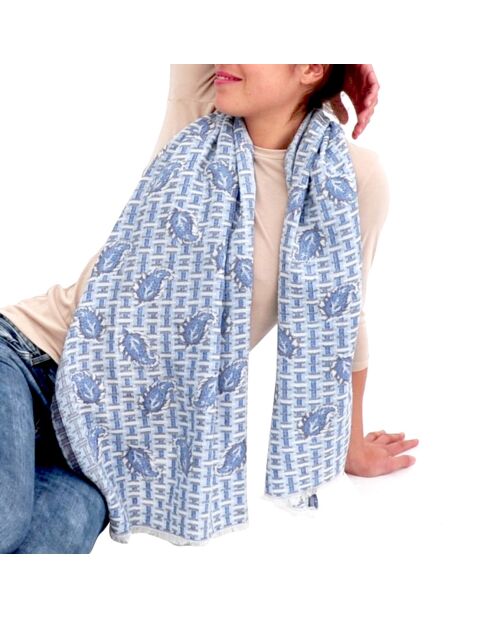 Étole en Coton Mea ciel - 50x150 cm