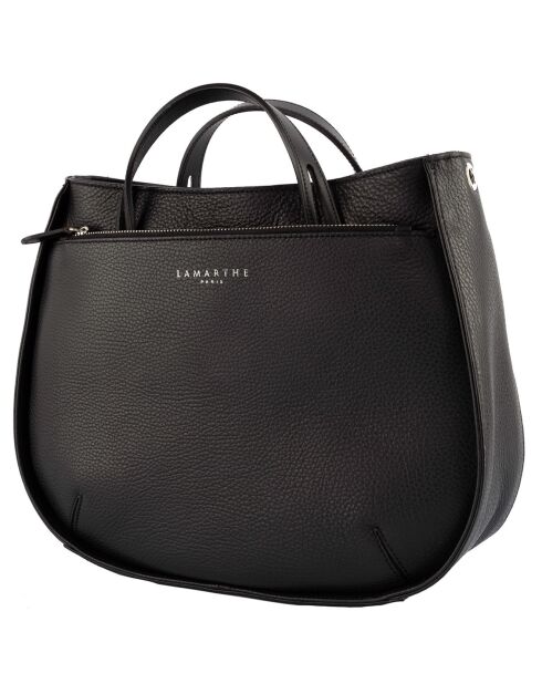 Sac à main en Cuir Fidèle noir - 26x34x13 cm