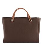 Sac à main Fidele en Cuir marron - 36x25x14 cm