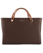 Sac à main Fidele en Cuir marron - 36x25x14 cm