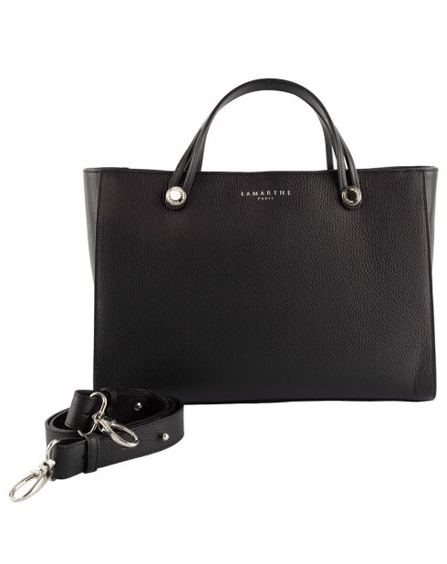 Sac à main en Cuir Fidèle noir - 36x25x14 cm