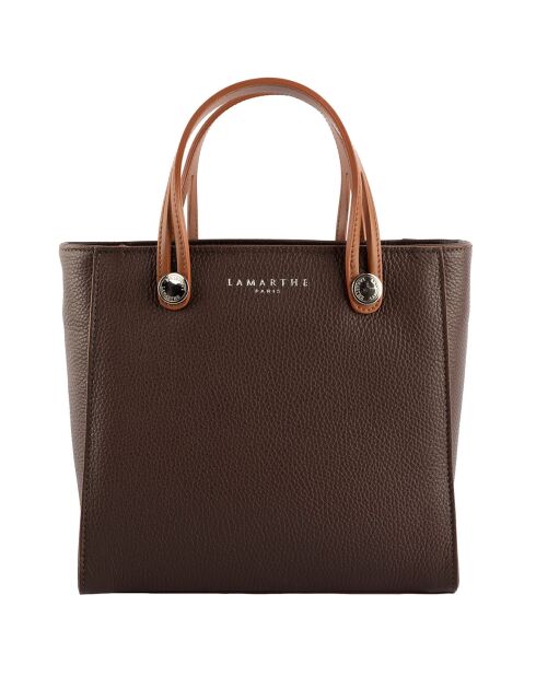 Sac à main en Cuir Fidèle marron - 25x23x12 cm