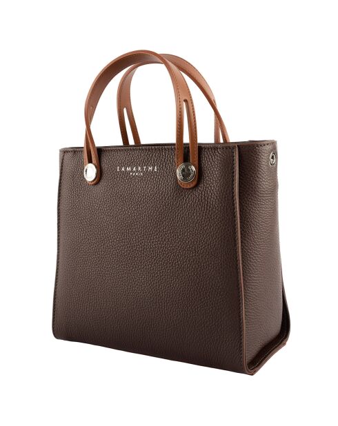 Sac à main en Cuir Fidèle marron - 25x23x12 cm
