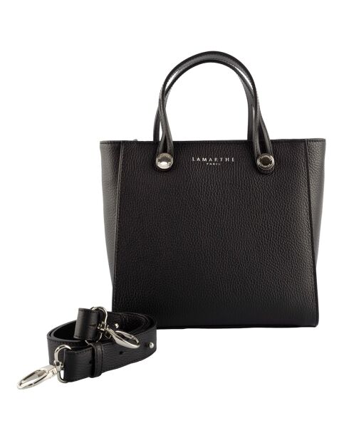 Sac à main en Cuir Fidèle noir - 25x23x12 cm