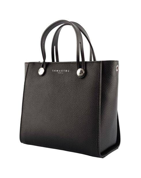 Sac à main en Cuir Fidèle noir - 25x23x12 cm