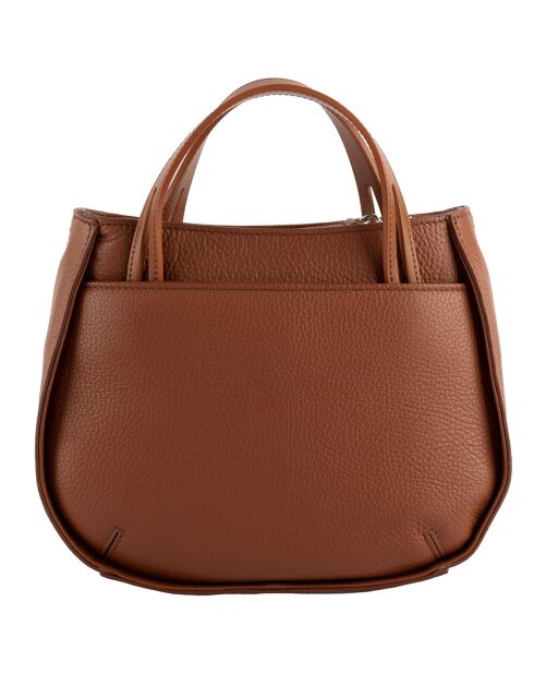 Sac à main en Cuir Fidèle cognac - 22x27x9 cm