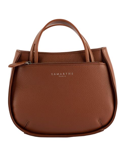 Sac à main en Cuir Fidèle cognac - 22x27x9 cm