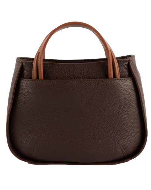 Sac à main Fidèle en Cuir marron - 22x27x9 cm