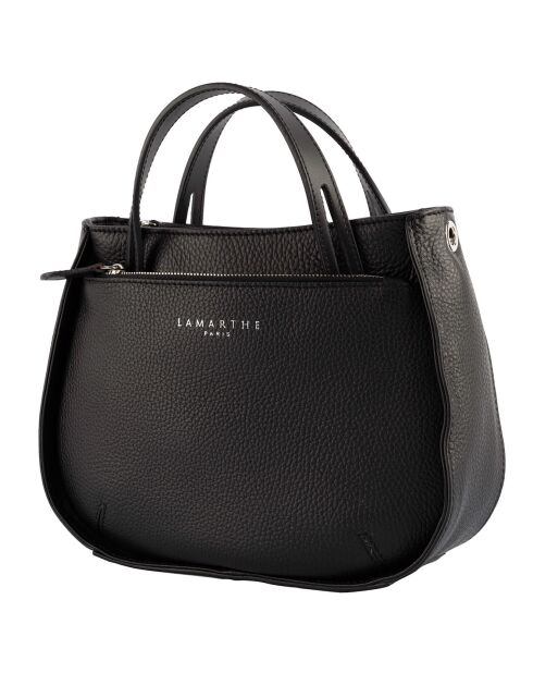 Sac à main en Cuir Fidèle noir - 22x27x9 cm