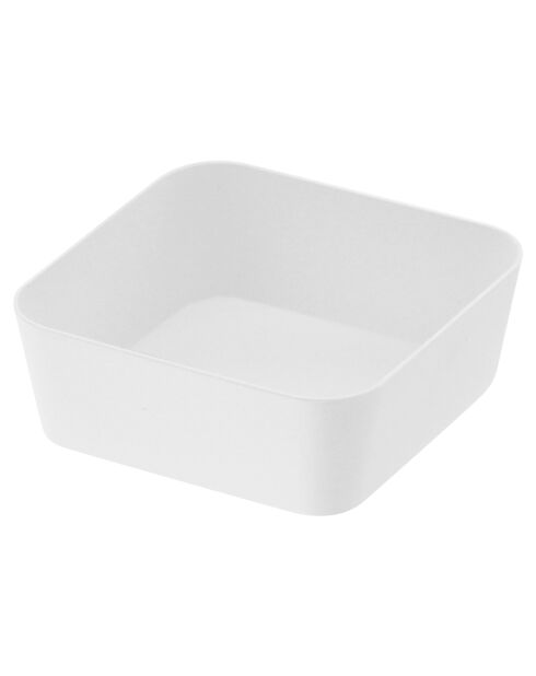 Witte opbergbak - 9x9x4 cm