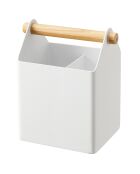 Porte-stylos design blanc - 12x8.5x14.5 cm