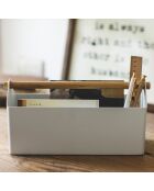Organiseur de bureau blanc - 27x8.5x13.5 cm