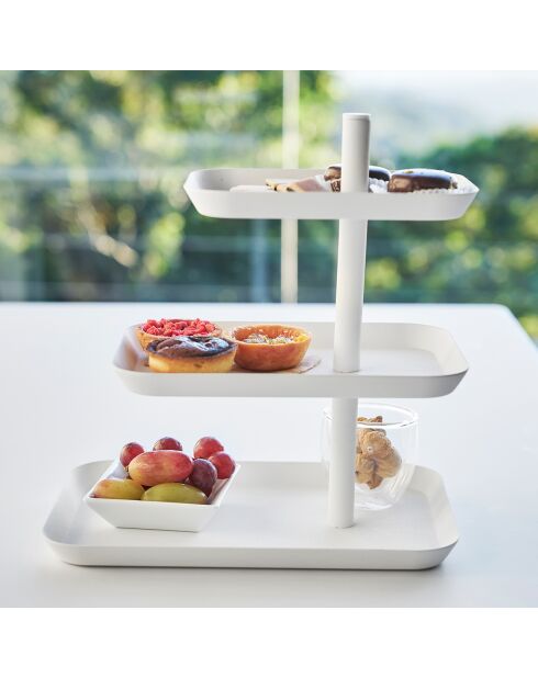 Présentoir de service blanc - 24.7x15.7x25.7 cm