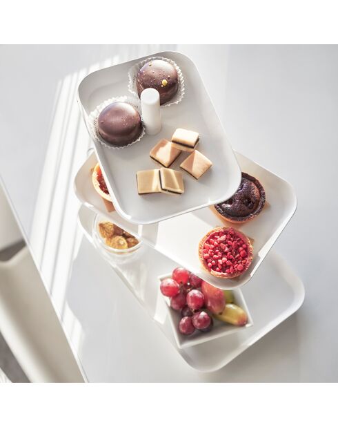 Présentoir de service blanc - 24.7x15.7x25.7 cm