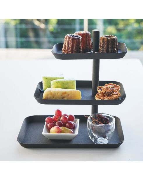 Présentoir de service noir - 24.7x15.7x25.7 cm