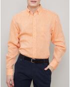 Chemise 100% Lin Confort Fit orange