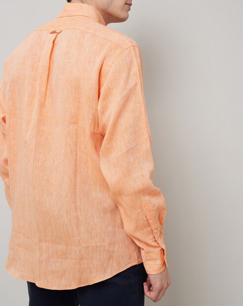 Chemise 100% Lin Confort Fit orange