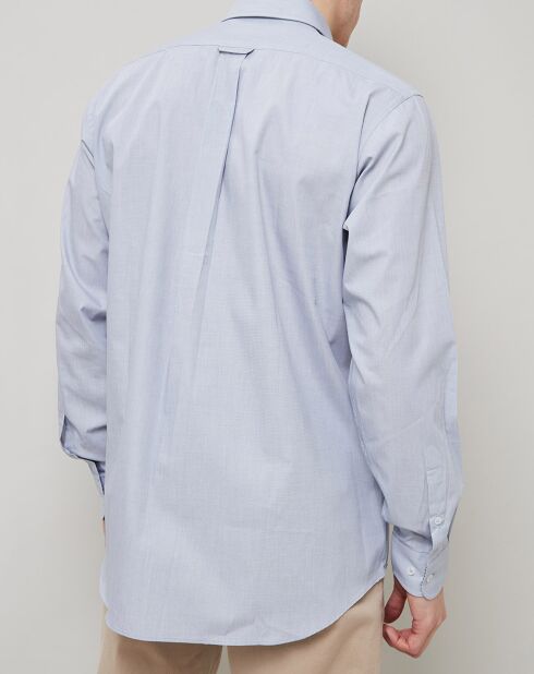 Chemise Confort Fit revers carreaux gris clair