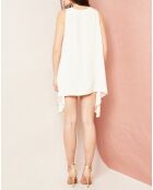 Tunique/Robe sans manches 100% Soie crème