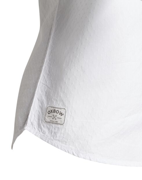Camisa recta Craja con estampado blanco