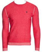 Pull en Coton coutures rouge brique