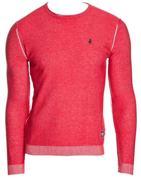 Pull en Coton coutures rouge brique