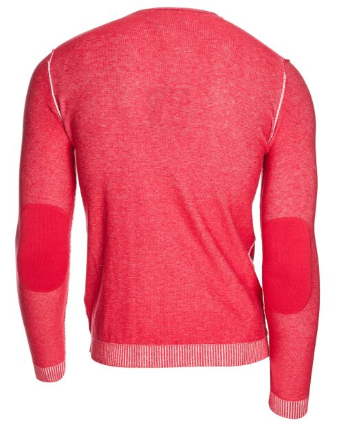 Pull en Coton coutures rouge brique