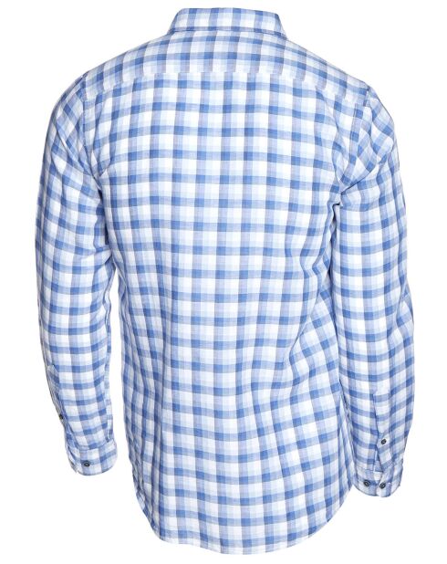 Chemise 100% Lin carreaux bleu/blanc