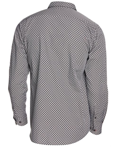 Zwart/wit overhemd met print