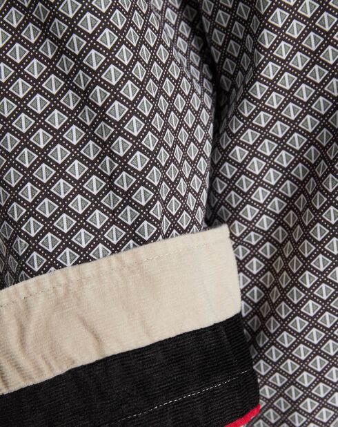 Chemise imprimée noir/blanc