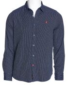 Chemise imprimée indigo/blanc