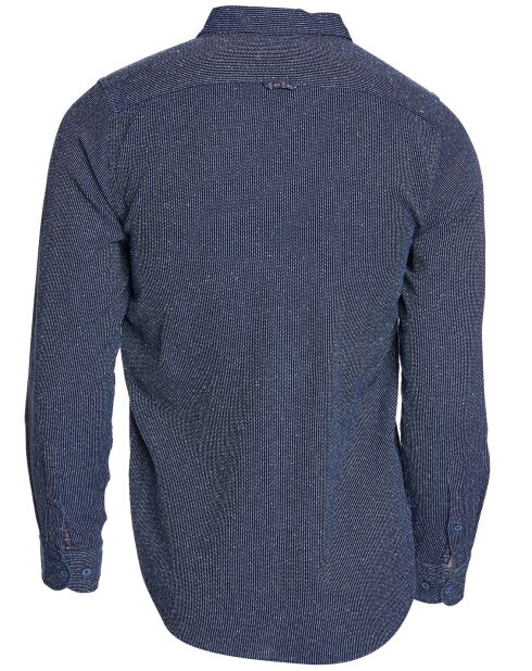 Overhemd met indigo/witte print