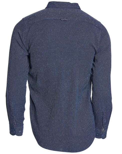 Chemise imprimée indigo/blanc