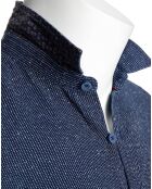 Chemise imprimée indigo/blanc